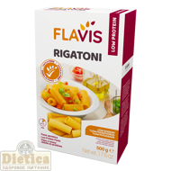 Макаронные изделия «Ригатони» с низким содержанием белка (Rigatoni) 500 г FLAVIS