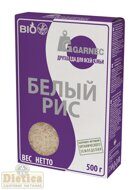 Рис длиннозерный шлифованный organic белый.Гарнец 500 г. без глютена